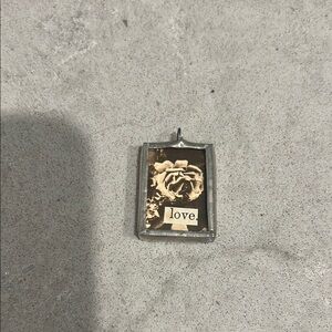 Silver Framed Love Pendant